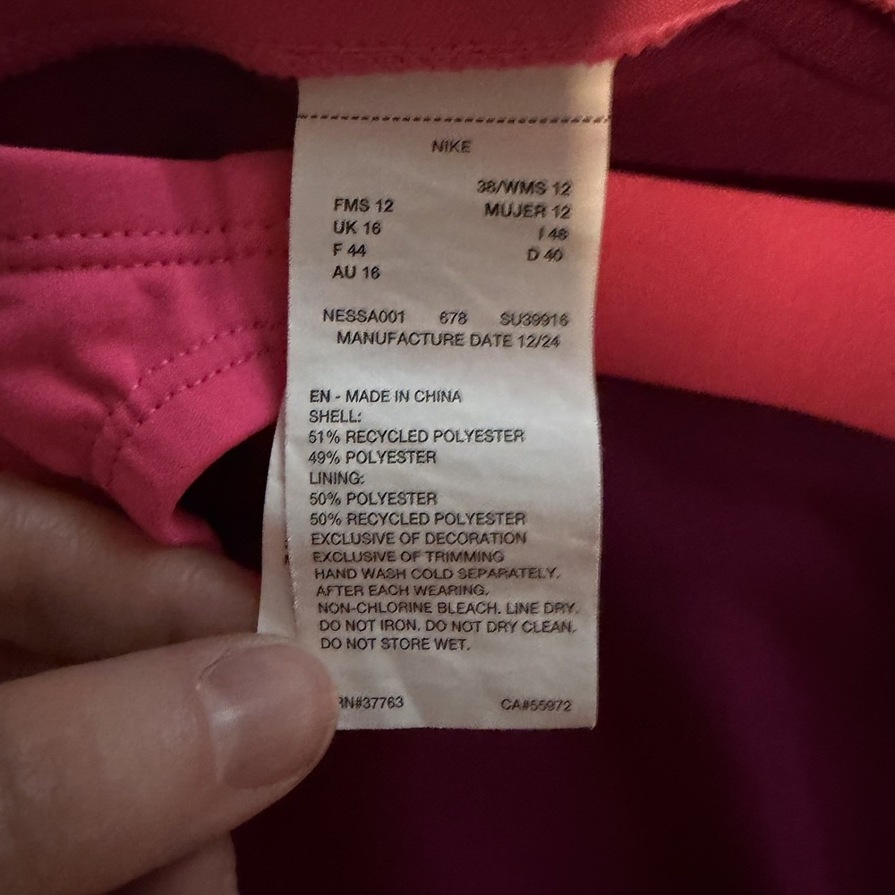 Nike Hydrastrong One Piece Training Swimsuit Pink Women's 12 - Picture 8 of 10